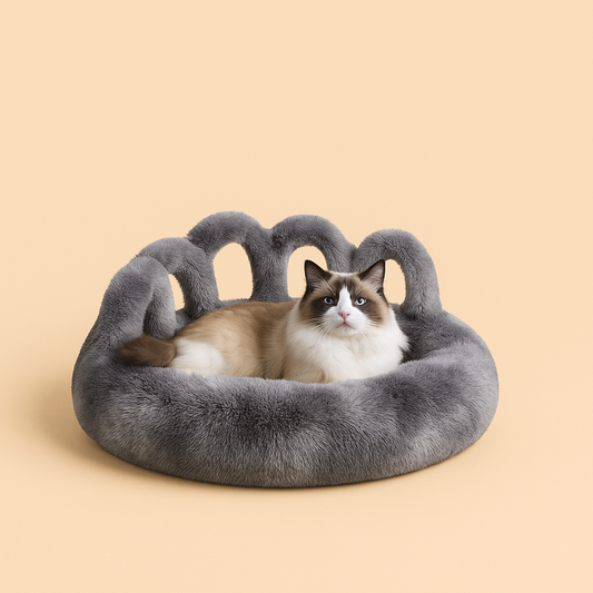Cute Bear Paw Dog Bed – Plush Pet Furniture for Small & Medium Dogs and Indoor Cats
